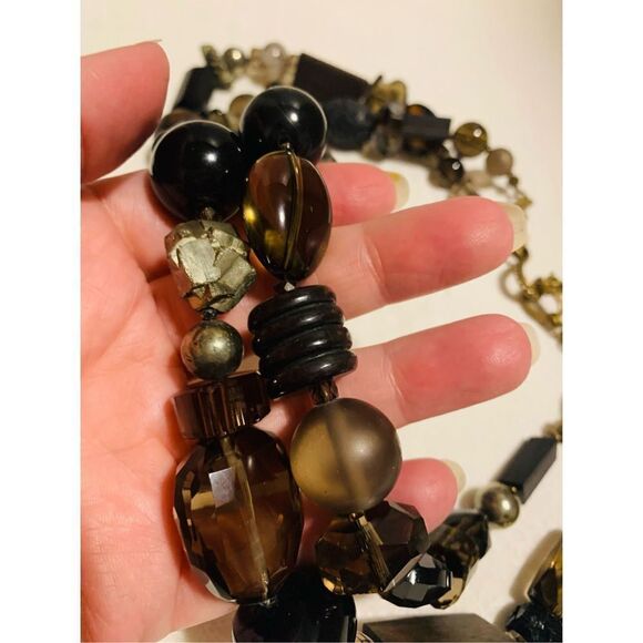 Vintage Stephen Dweck 925 Multi Stone Double Stranded Chunky Necklace 20” - Picture 16 of 16